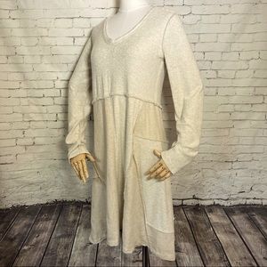 NEW ANTHROPOLOGIE MAEVE Northward Linen Cotton Patchwork Dress Size Small